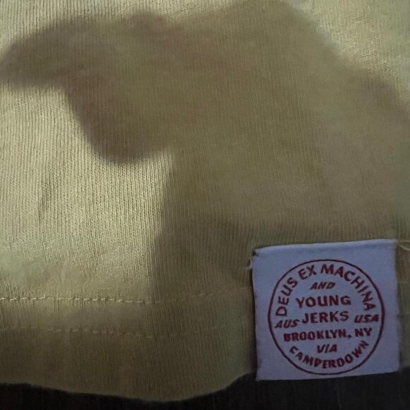Deus Ex Machina T-Shirt Men's Medium Yellow Streetwear Casual - Picture 3 of 4